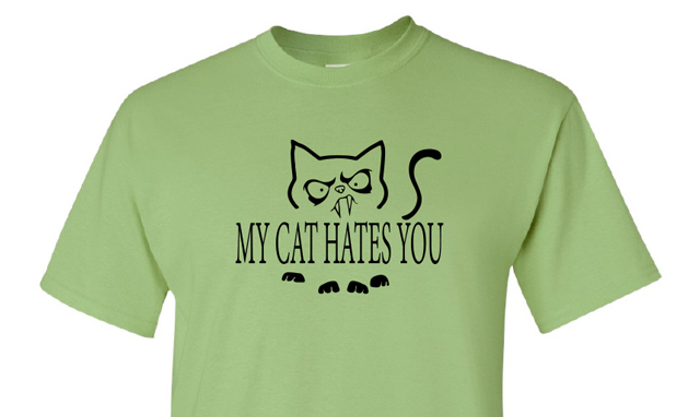 Cat Hates You t-shirt
